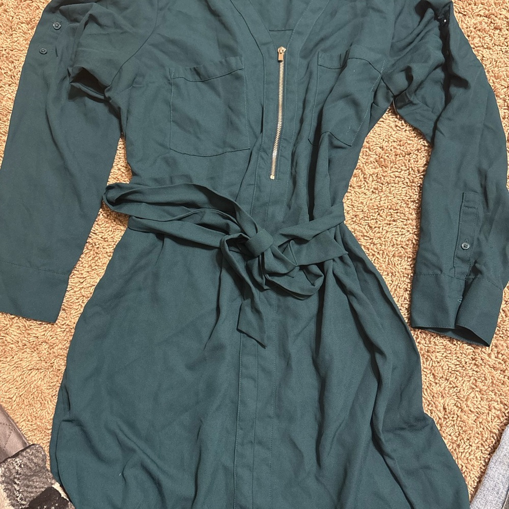 Express Teal Dress with Belt